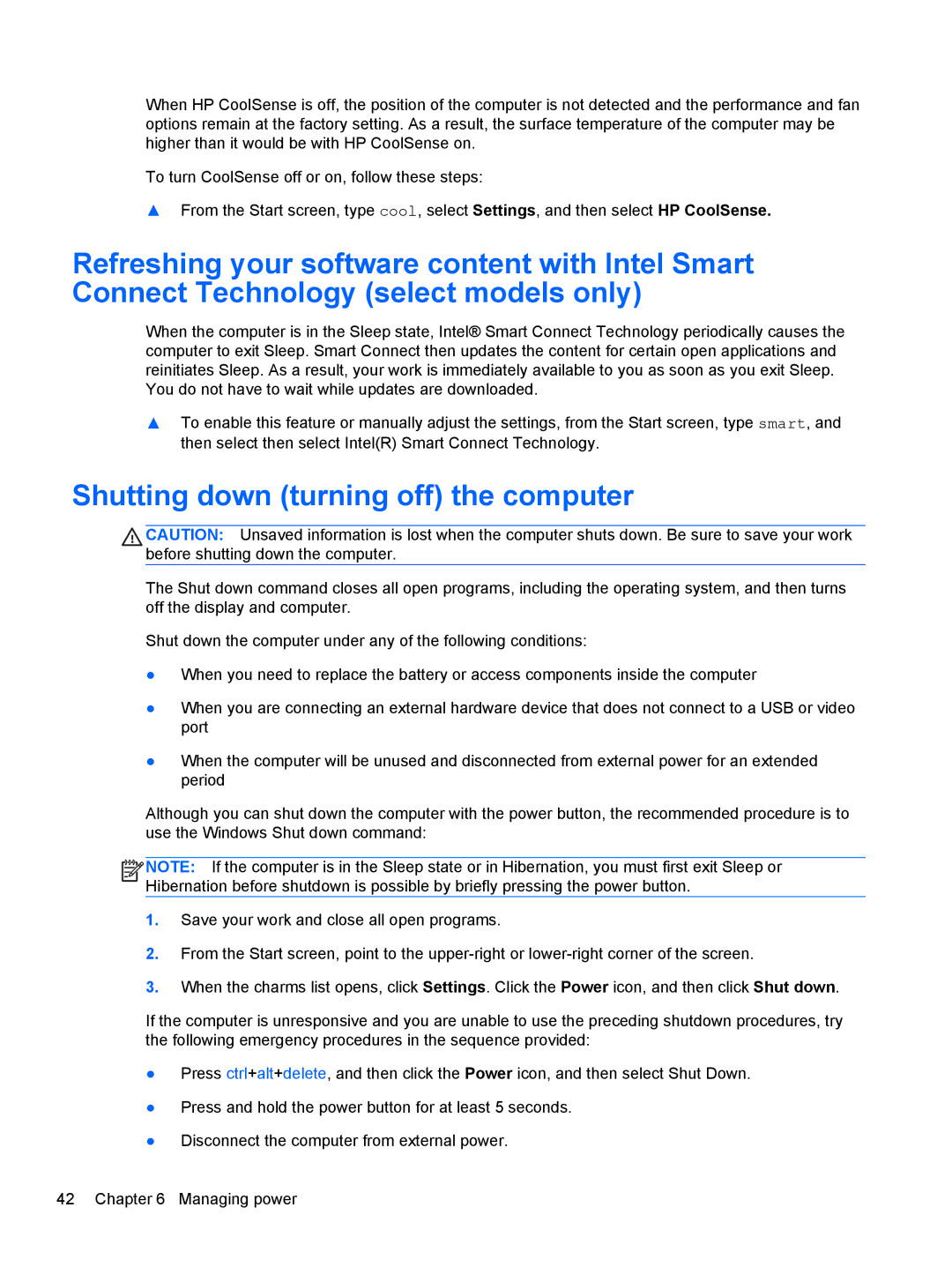 Asus C2K07UAABA, C2K91UA#ABA, 14-b013nr C2K07UA manual Shutting down turning off the computer 