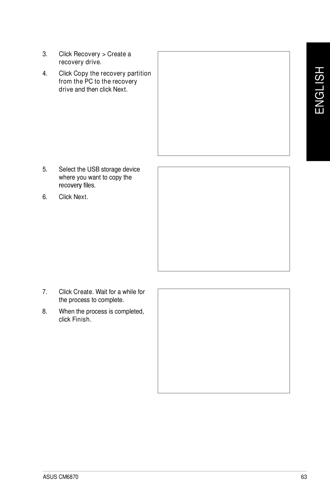 Asus CM6870 user manual When the process is completed, click Finish 