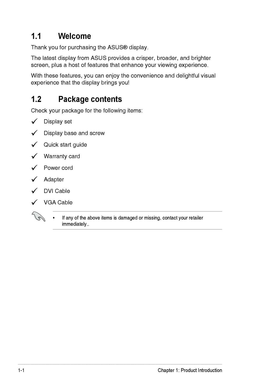 Asus CP240, CP220 manual Welcome, Package contents 