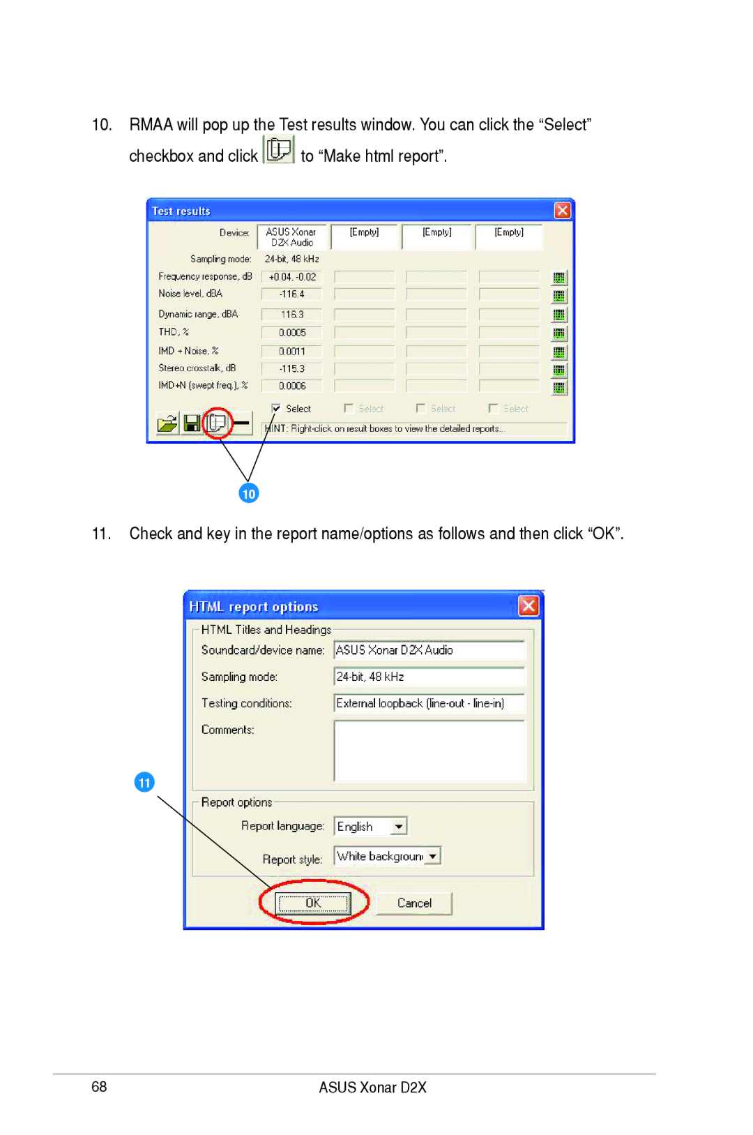 Asus user manual Asus Xonar D2X 