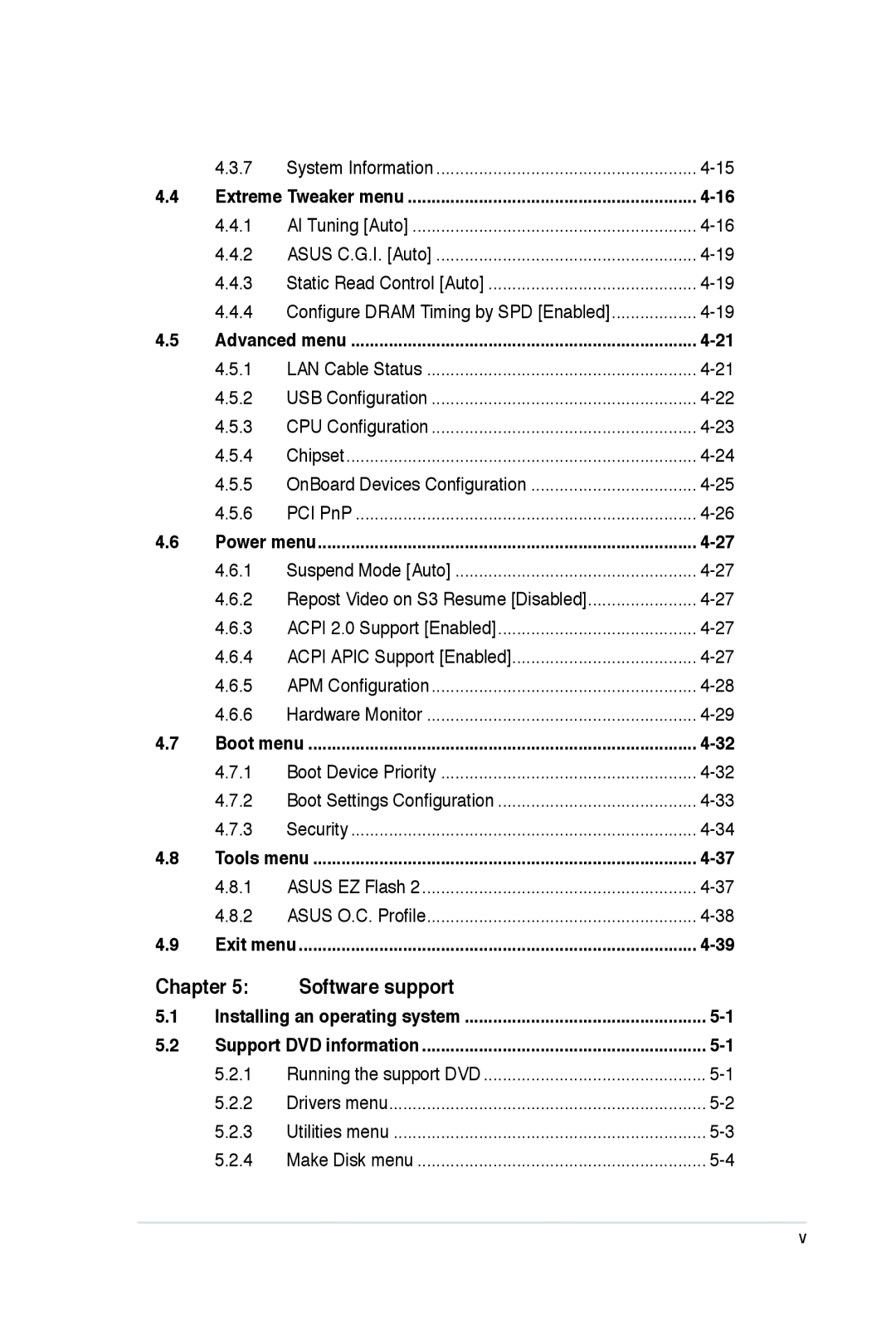 Asus E2938 manual Chapter Software support 