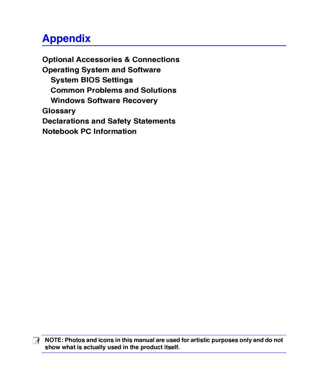 Asus E3101 user manual Appendix 