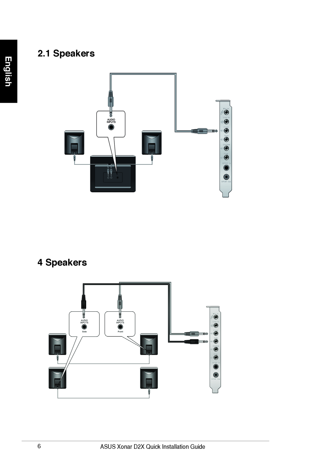 Asus E3360 manual Speakers 4 Speakers, English 