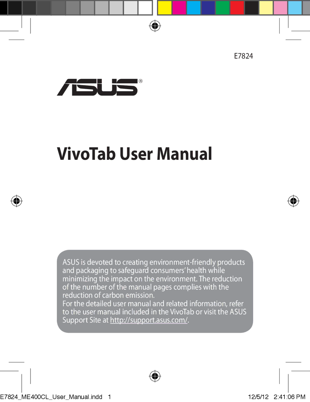 Asus ME400CC1BKKIT, ME400C-C2-BK, ME400CC1BKKT, TF810CC1GR user manual E7824 