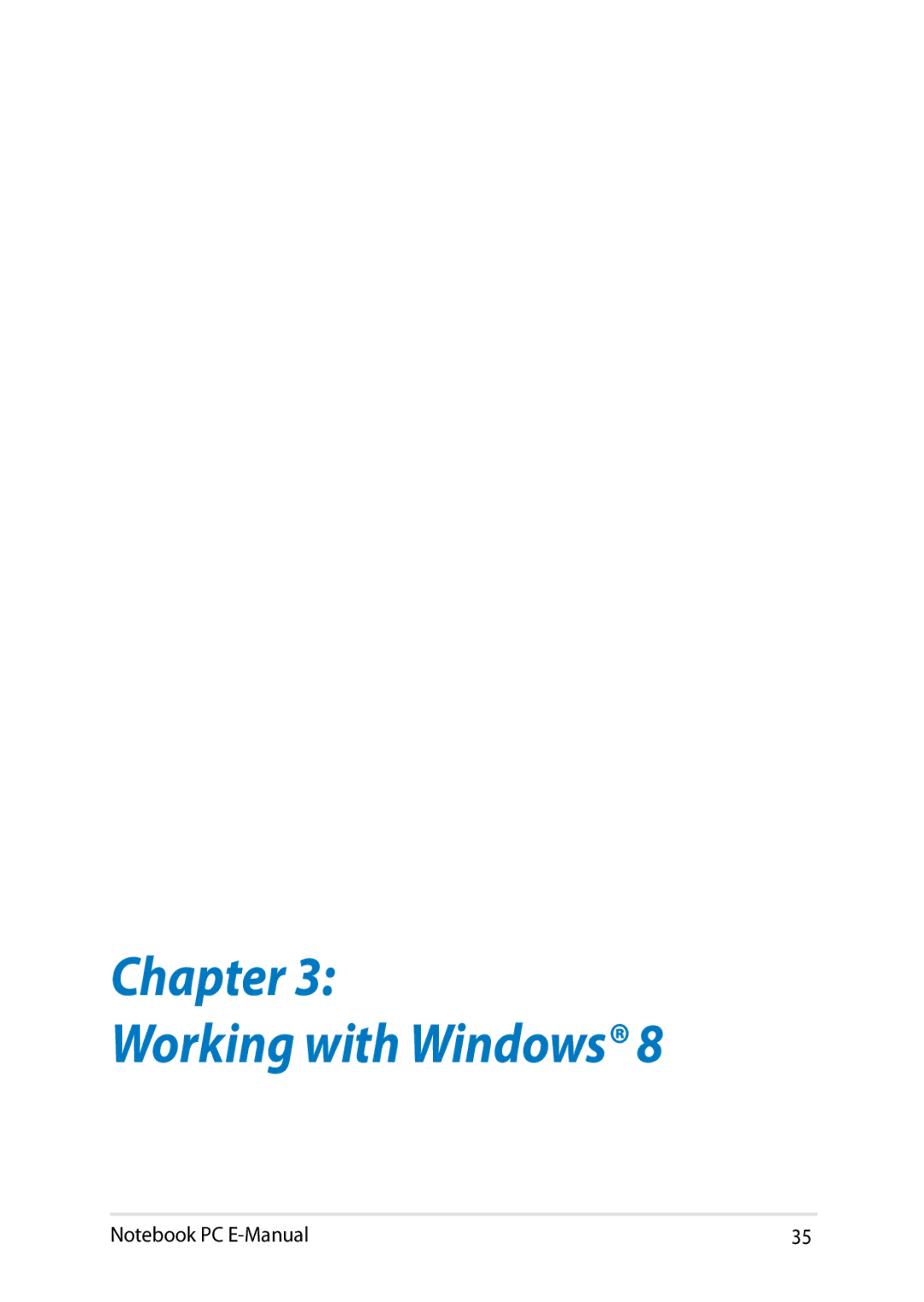 Asus E8438 manual Chapter Working with Windows 