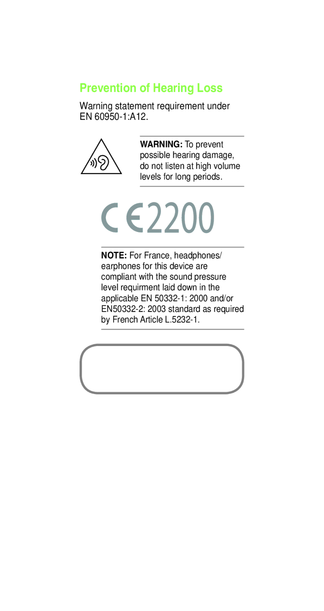 Asus E8837 user manual Prevention of Hearing Loss 