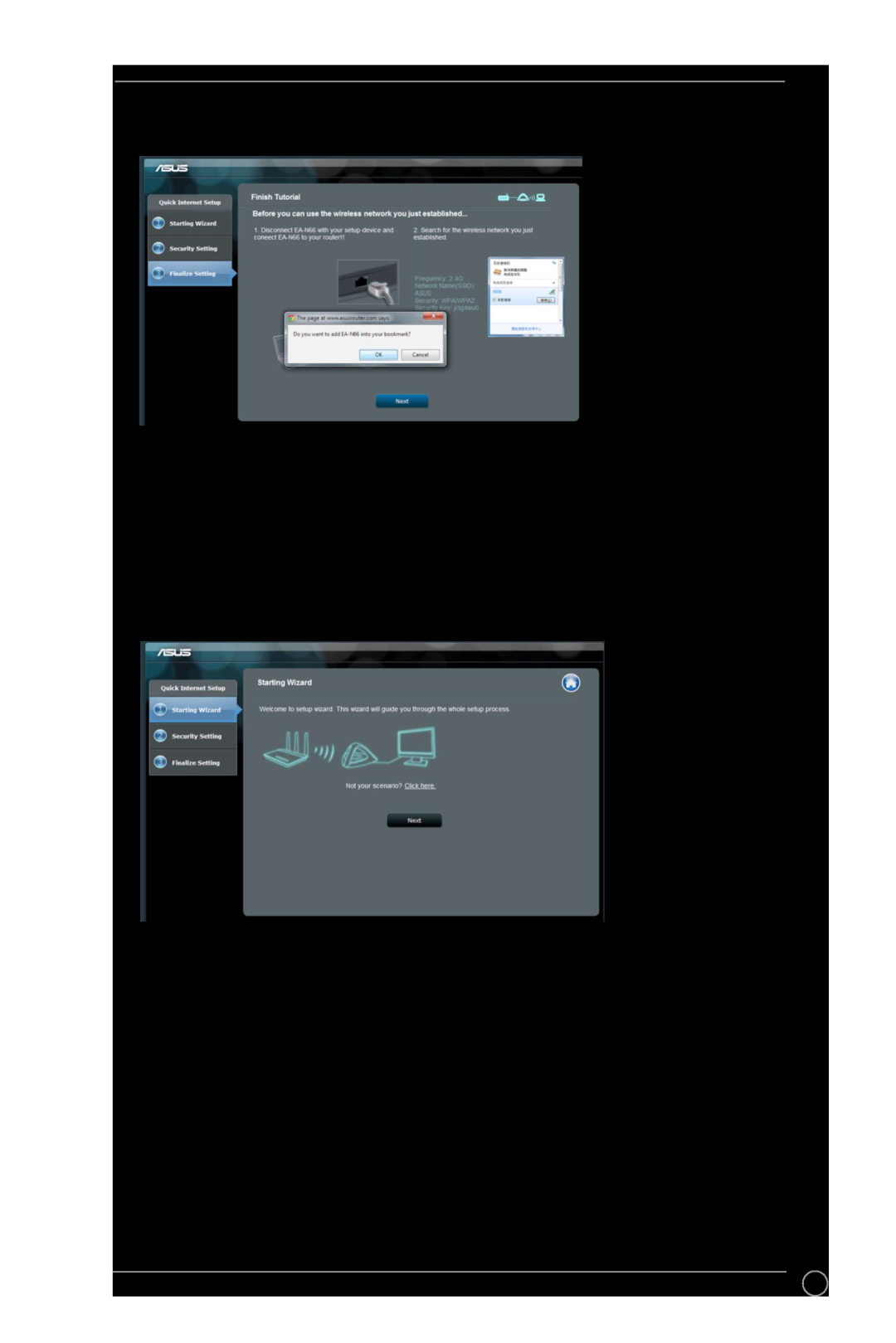 Asus EA-N66 manual Step-by-Step for Range Extender Mode, Bookmarking the Setup Page, Select setup mode 