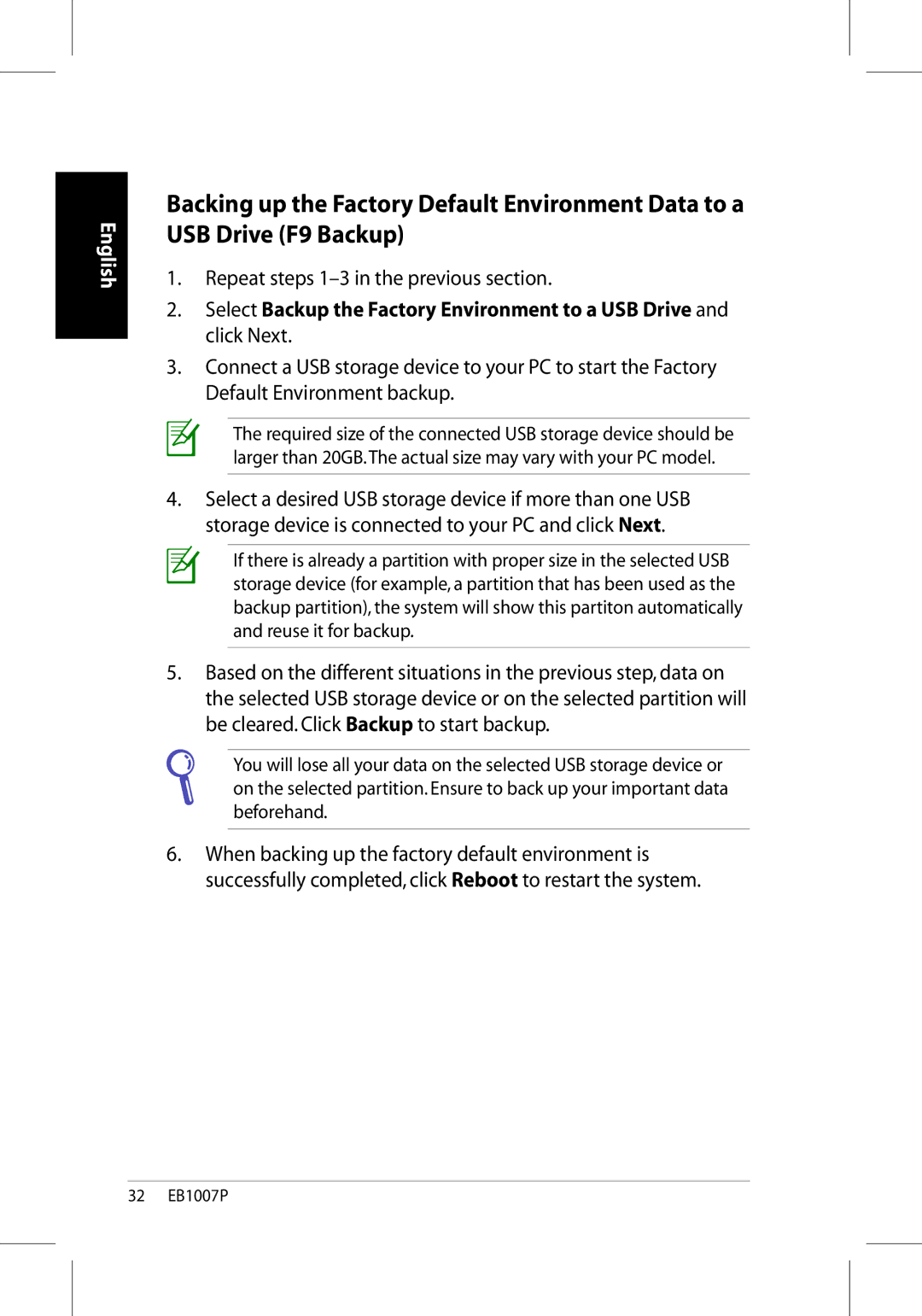 Asus EB1007P-B0040 user manual English 