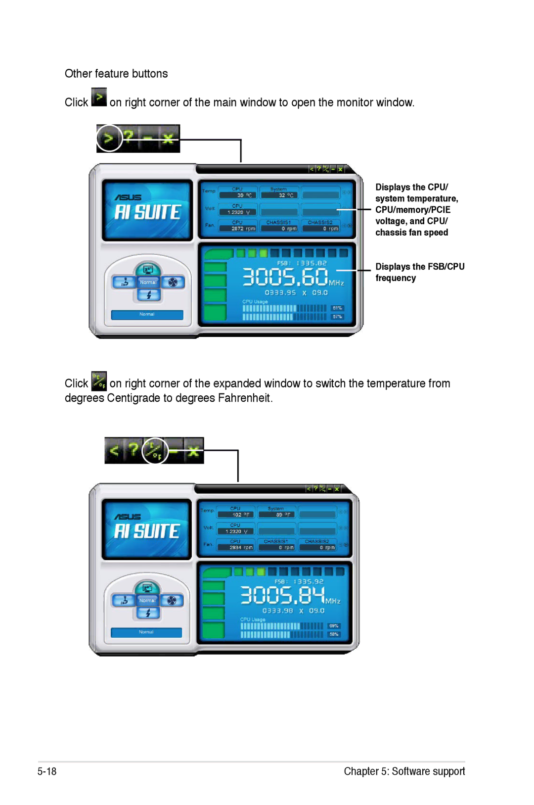 Asus EPU manual Other feature buttons Click 