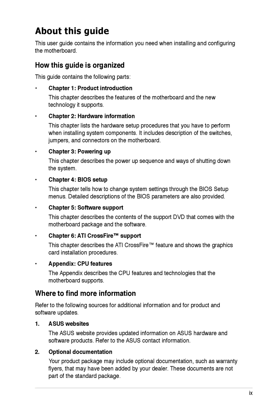 Asus EPU manual About this guide, How this guide is organized, Where to find more information 