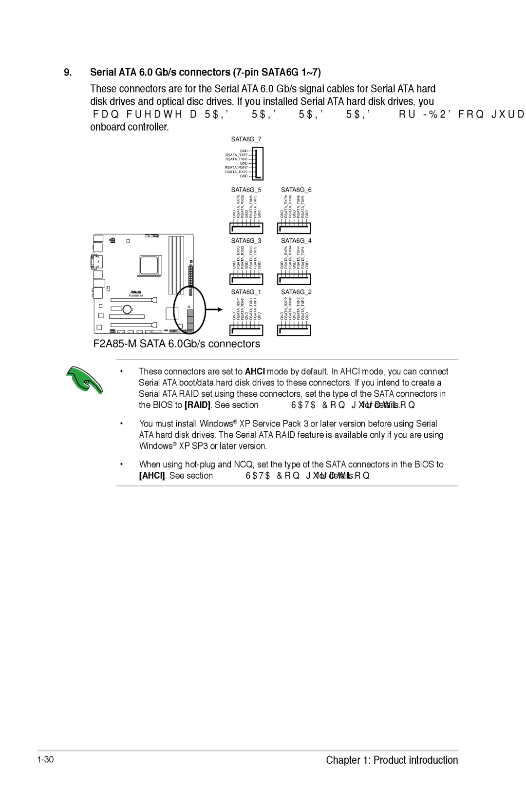 Asus manual Serial ATA 6.0 Gb/s connectors 7-pin SATA6G 1~7, F2A85-M Sata 6.0Gb/s connectors 