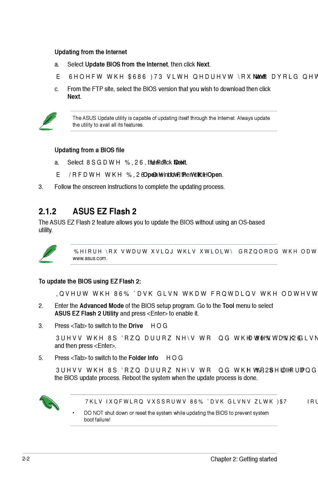 Asus F2A85-M manual Asus EZ Flash, To update the Bios using EZ Flash 