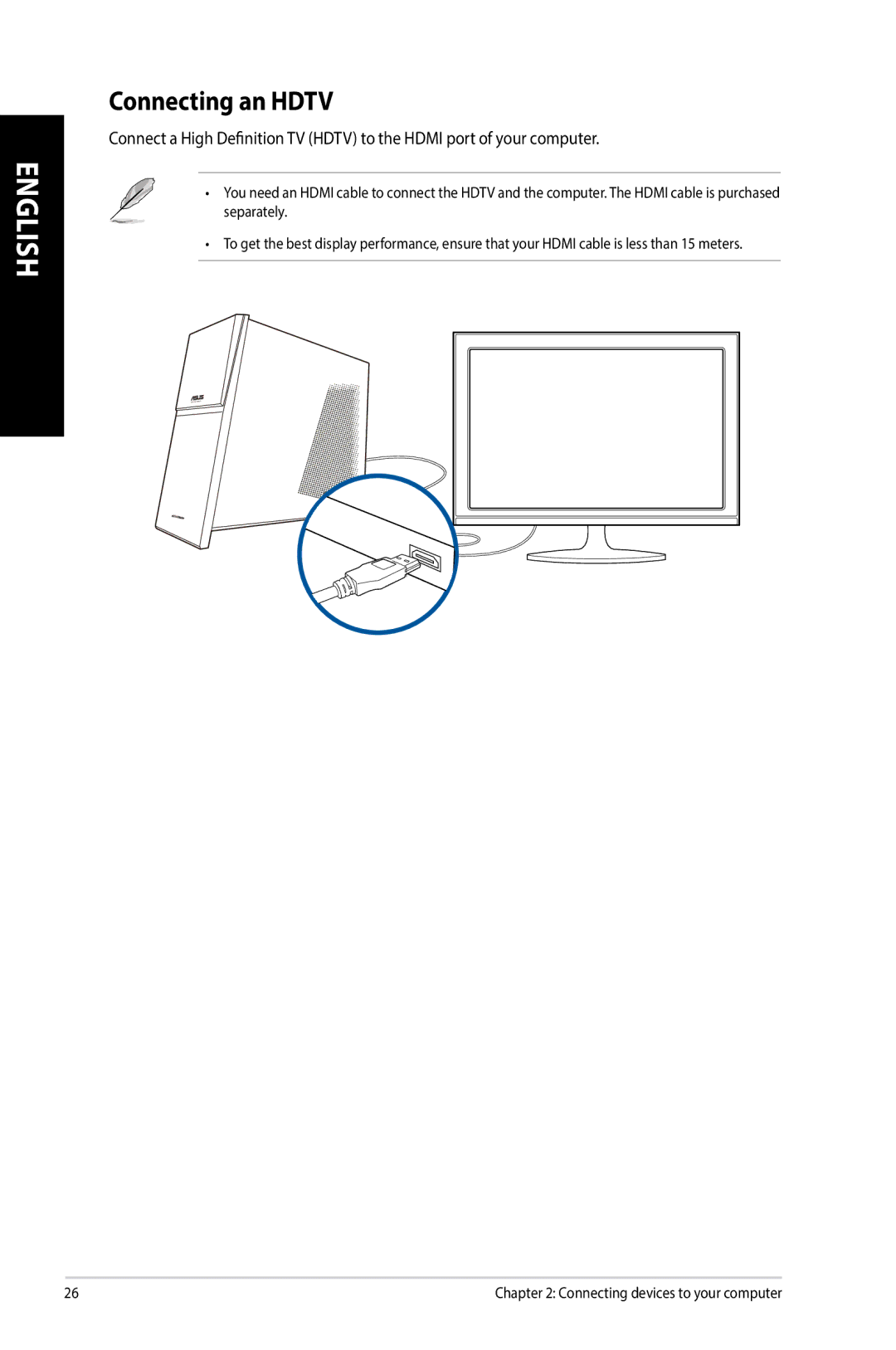 Asus G10AJ manual Connecting an Hdtv 