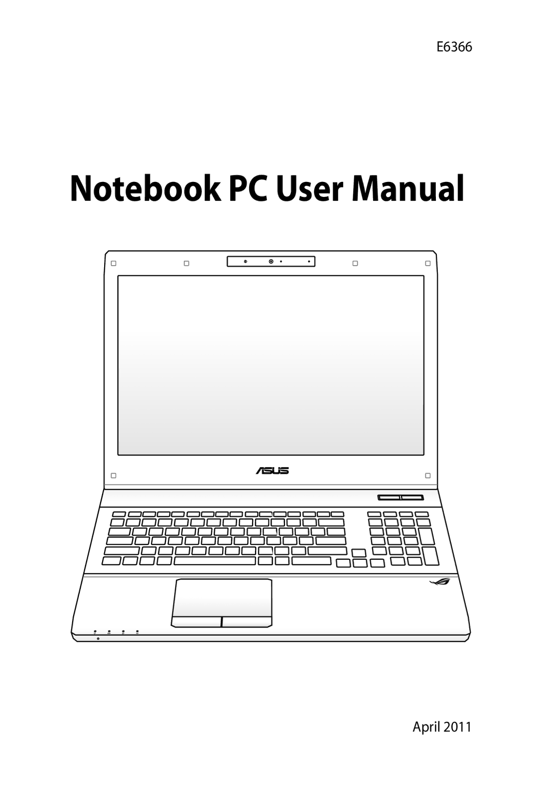 Asus G74SXDH733D user manual E6366 April 