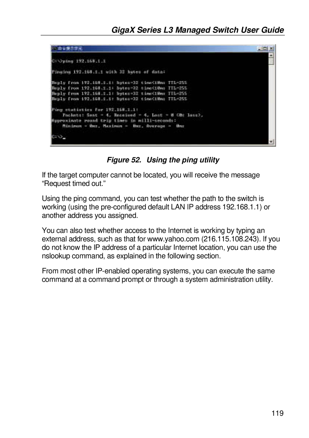 Asus GigaX manual Using the ping utility 