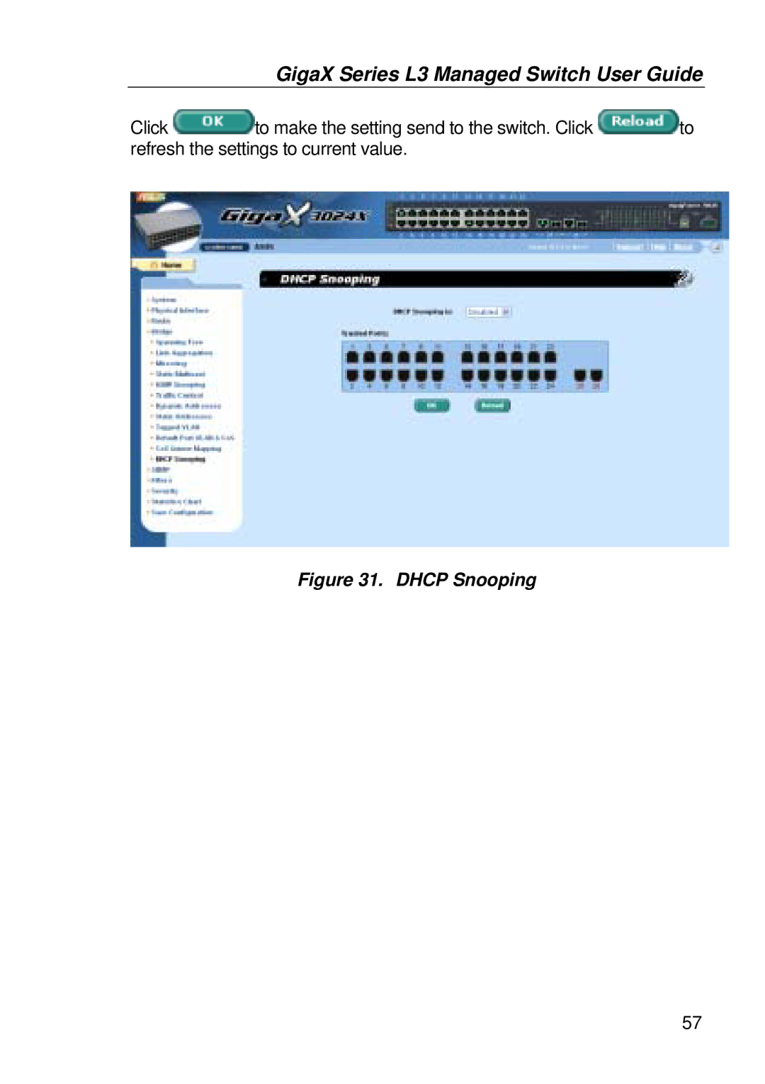 Asus GigaX manual Dhcp Snooping 