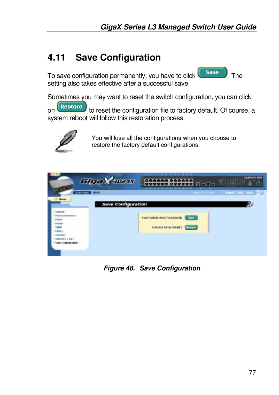 Asus GigaX manual Save Configuration 