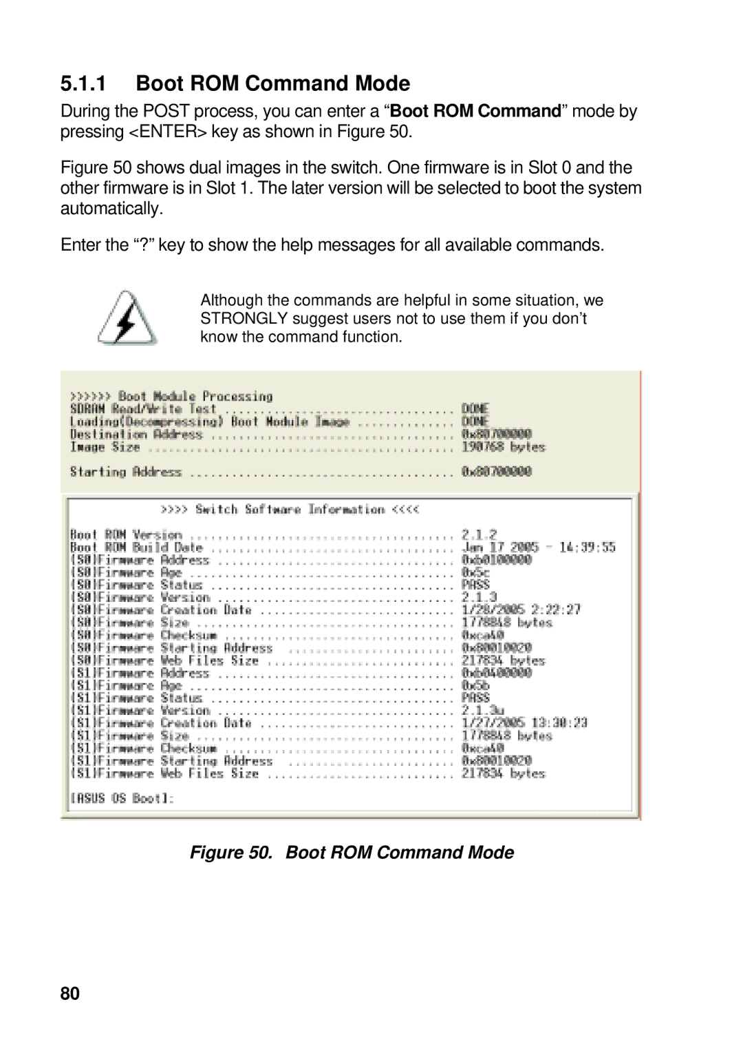 Asus GigaX manual Boot ROM Command Mode 