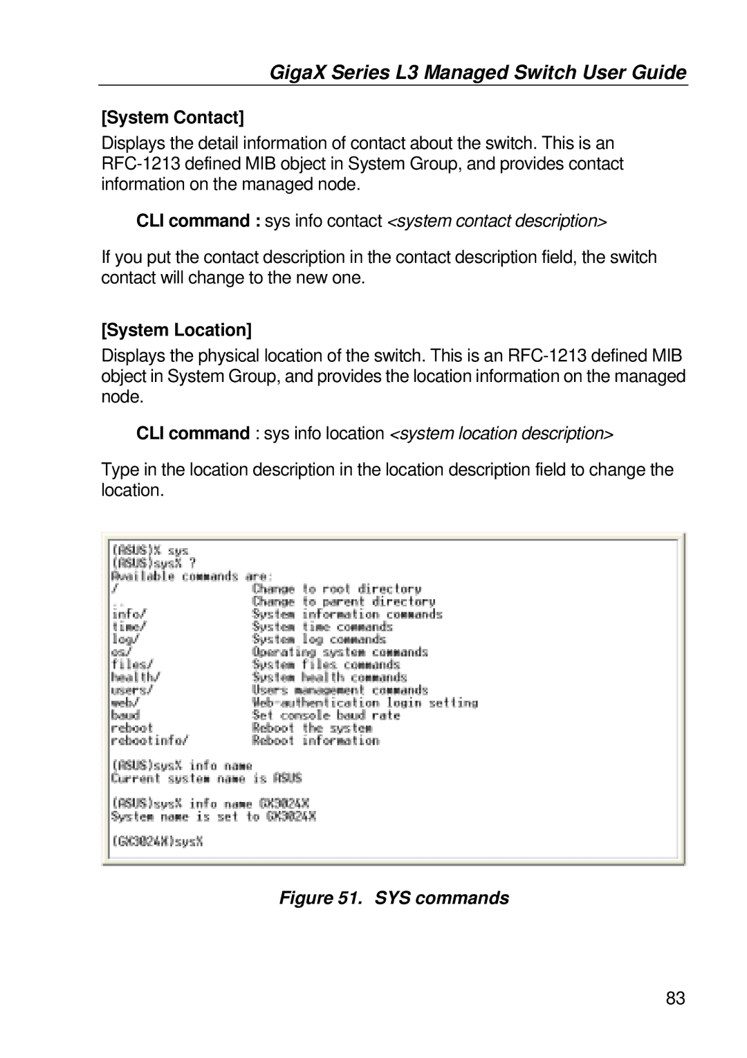 Asus GigaX manual System Contact, System Location 