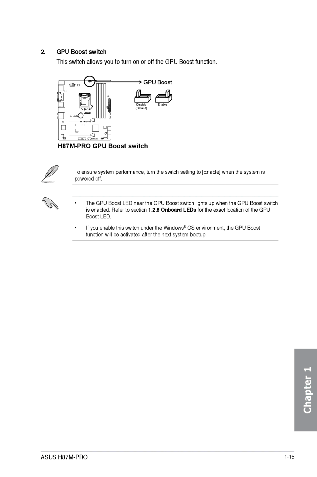 Asus manual H87M-PRO GPU Boost switch 