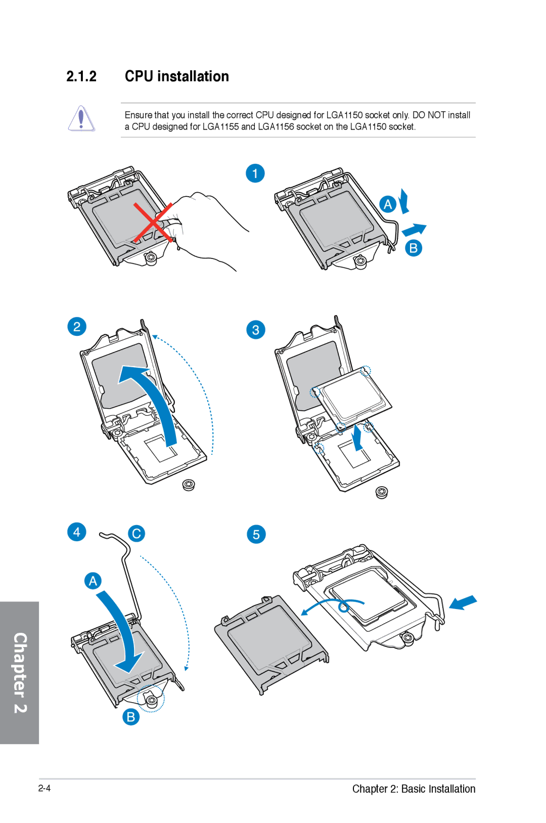 Asus H87M-PRO manual CPU installation 