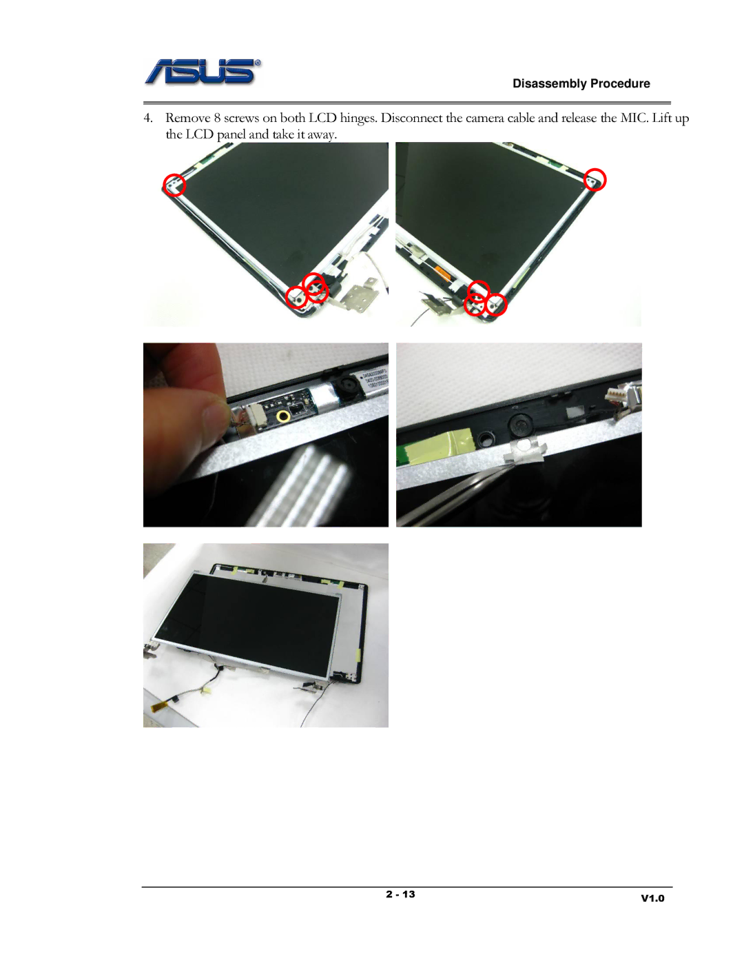 Asus K53 Series manual Disassembly Procedure 