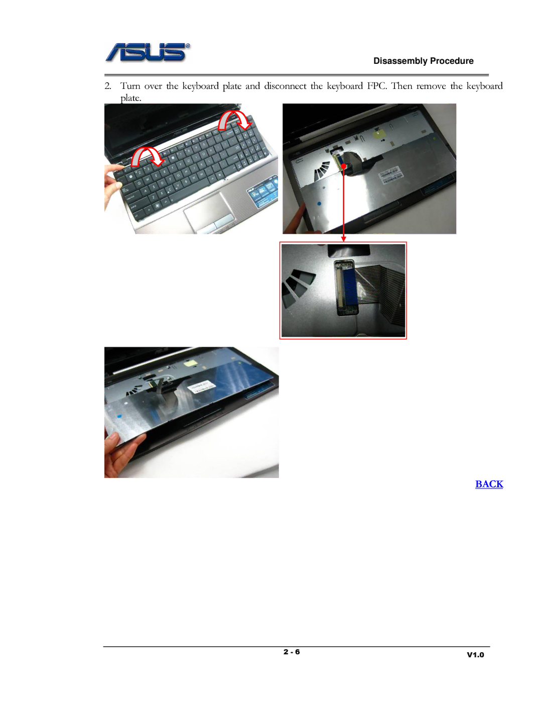 Asus K53 Series manual Back 