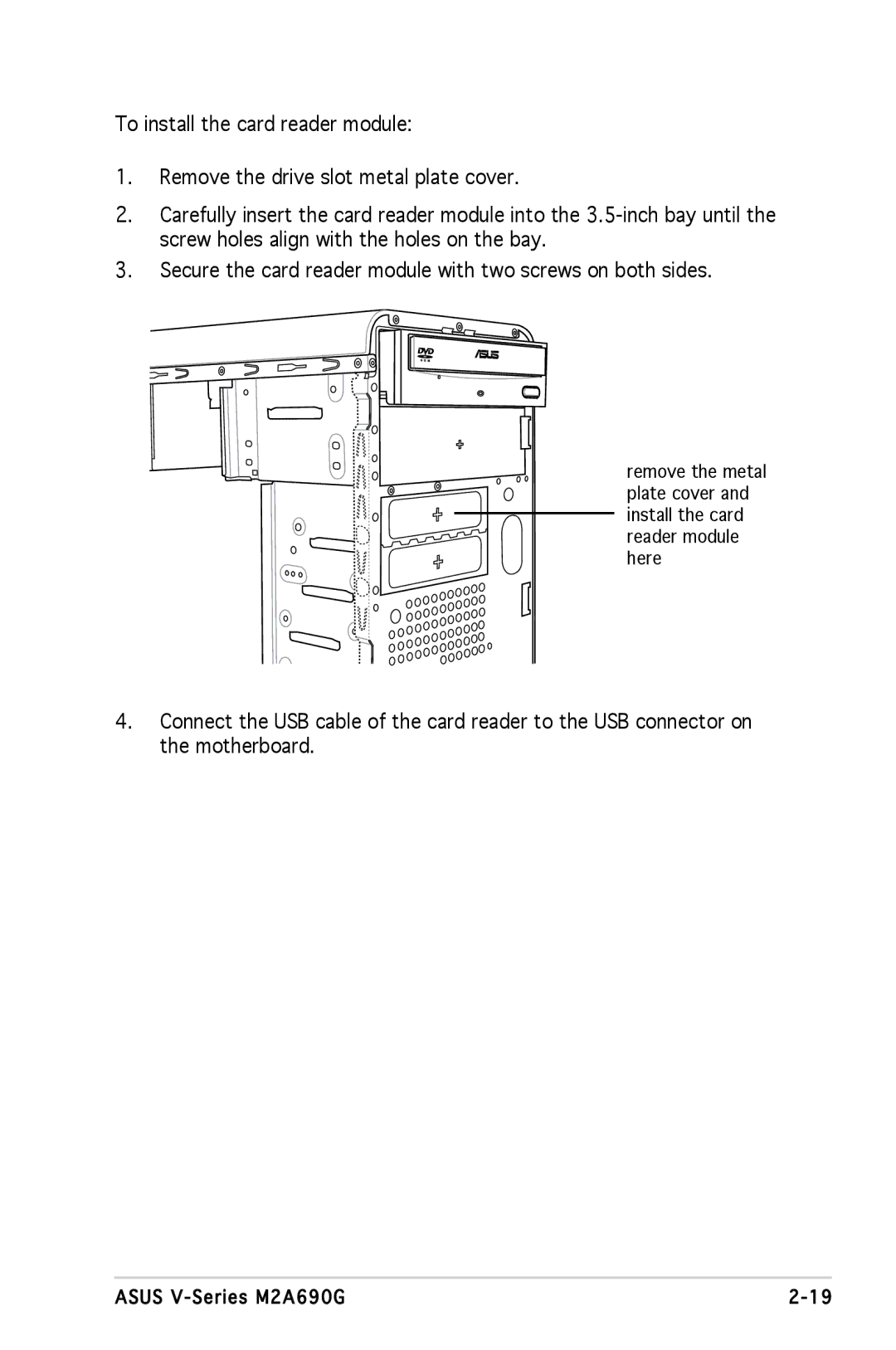 Asus installation manual Asus V-Series M2A690G 