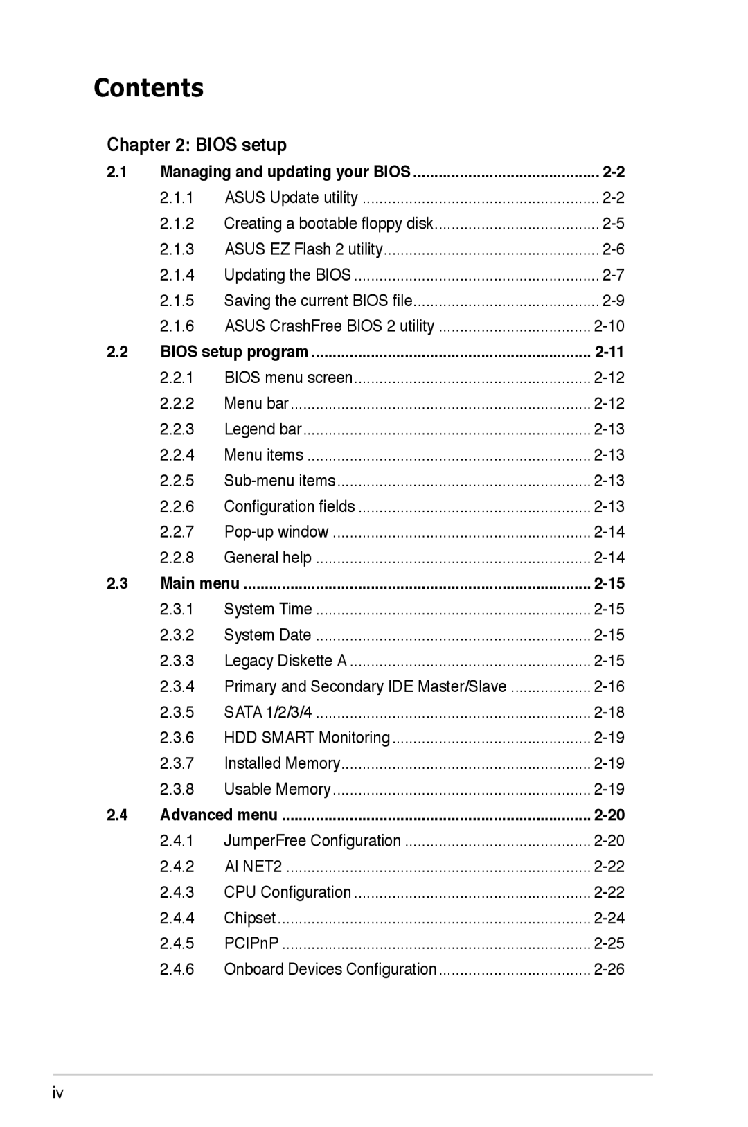 Asus M2NBP-VM CSM manual Bios setup, Managing and updating your Bios 