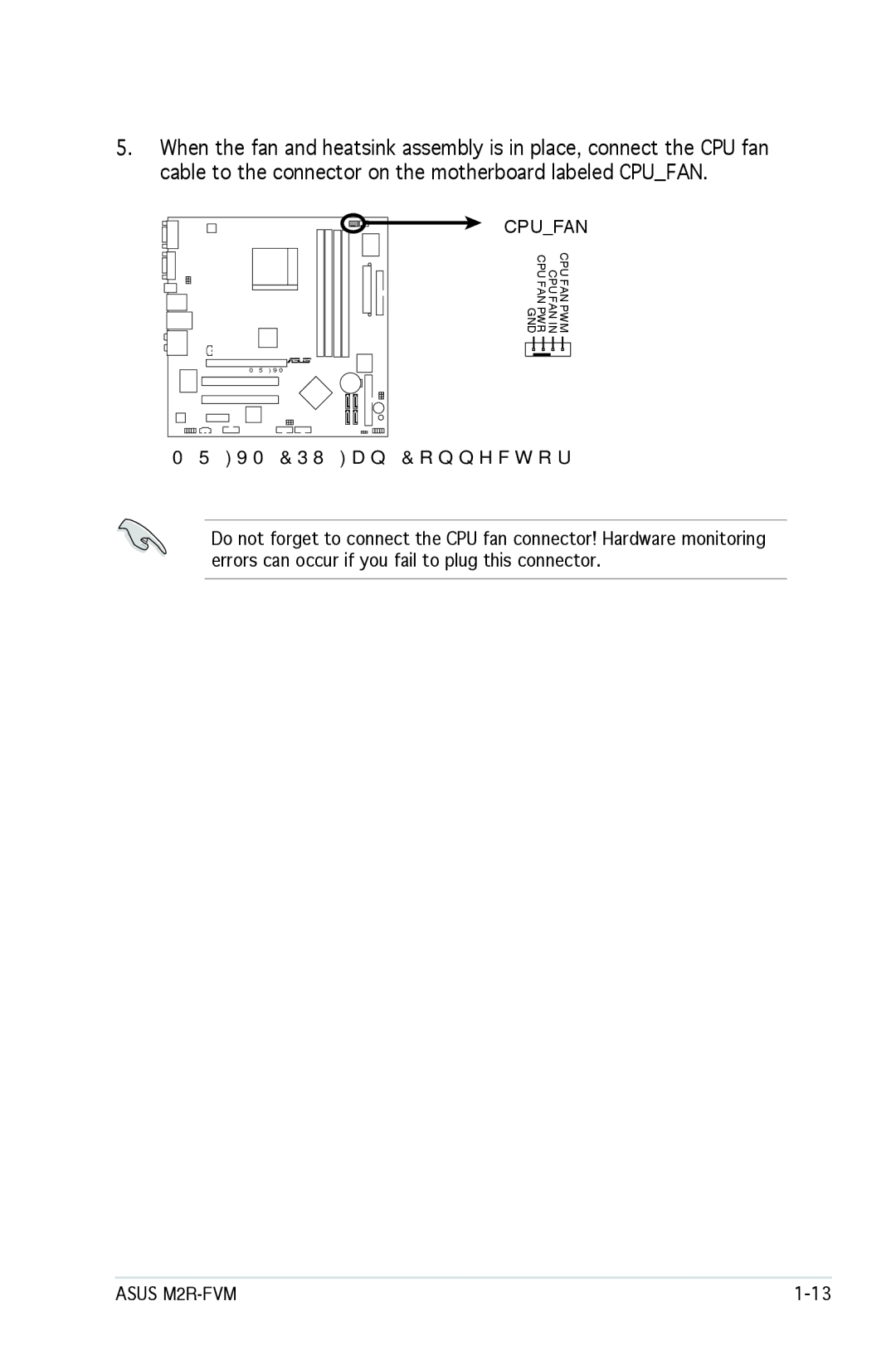 Asus manual M2R-FVM CPU Fan Connector 