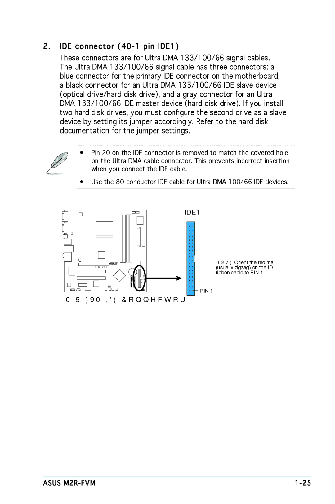 Asus manual M2R-FVM IDE Connector 