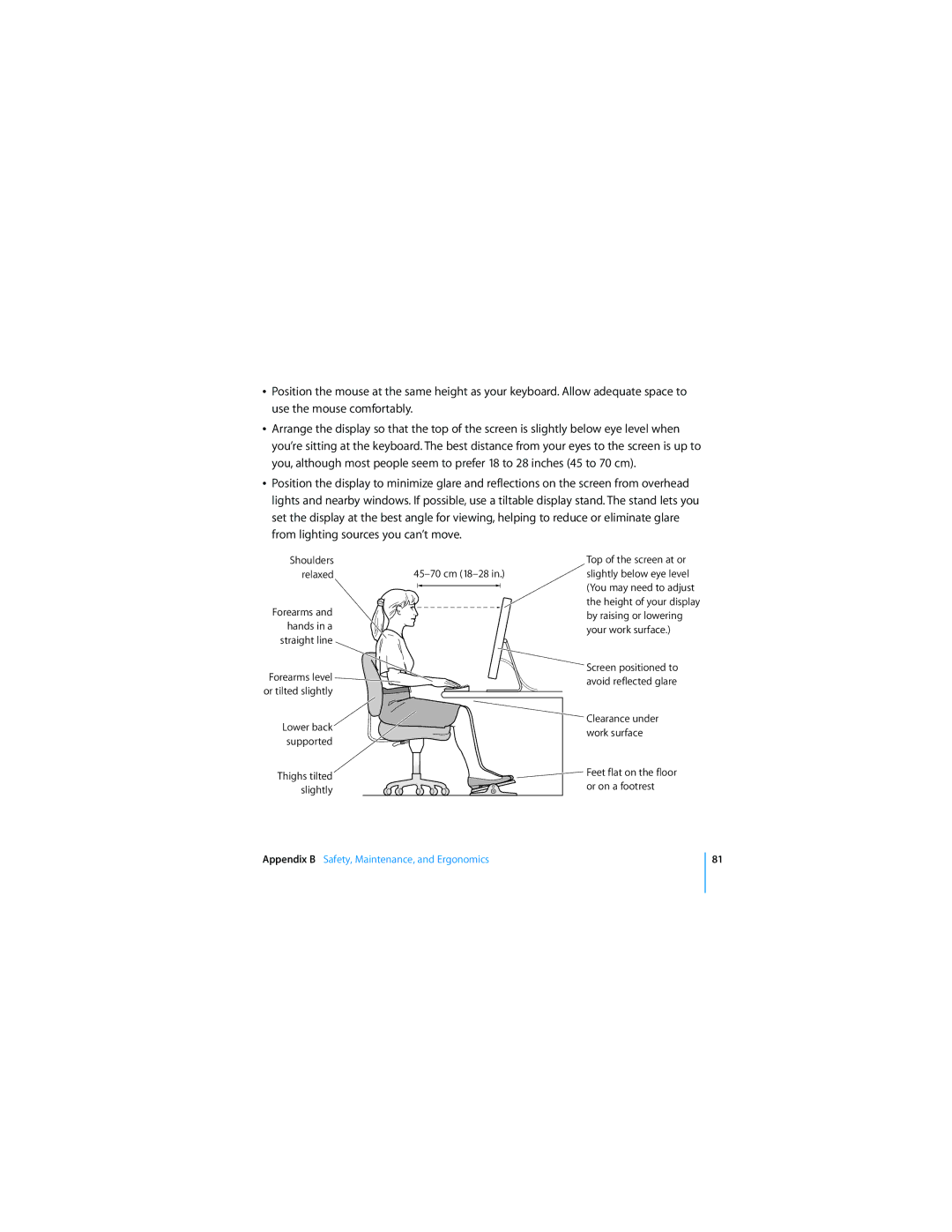 Asus MA356*/A manual Forearms and hands in a straight line 