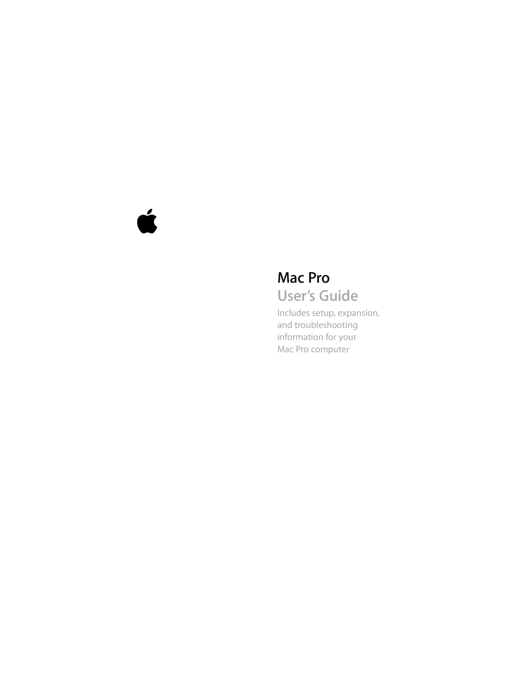 Asus MA356*/A manual User’s Guide, Mac Pro computer 