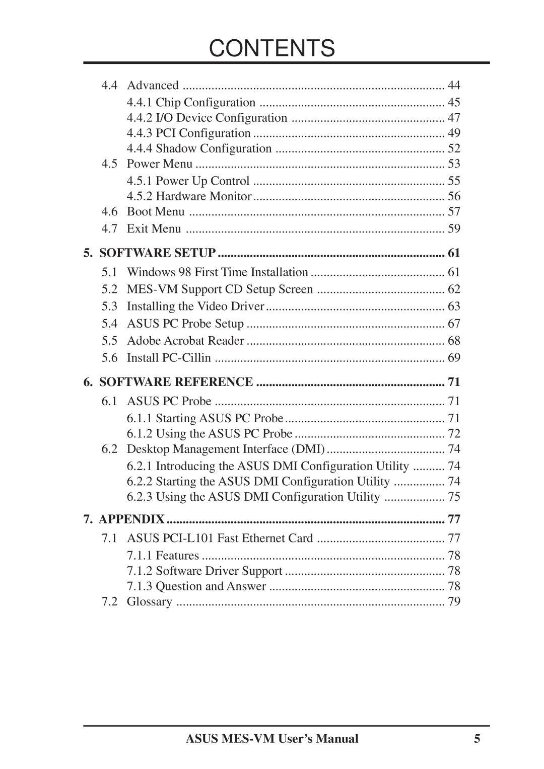 Asus MES-VM user manual Desktop Management Interface DMI 