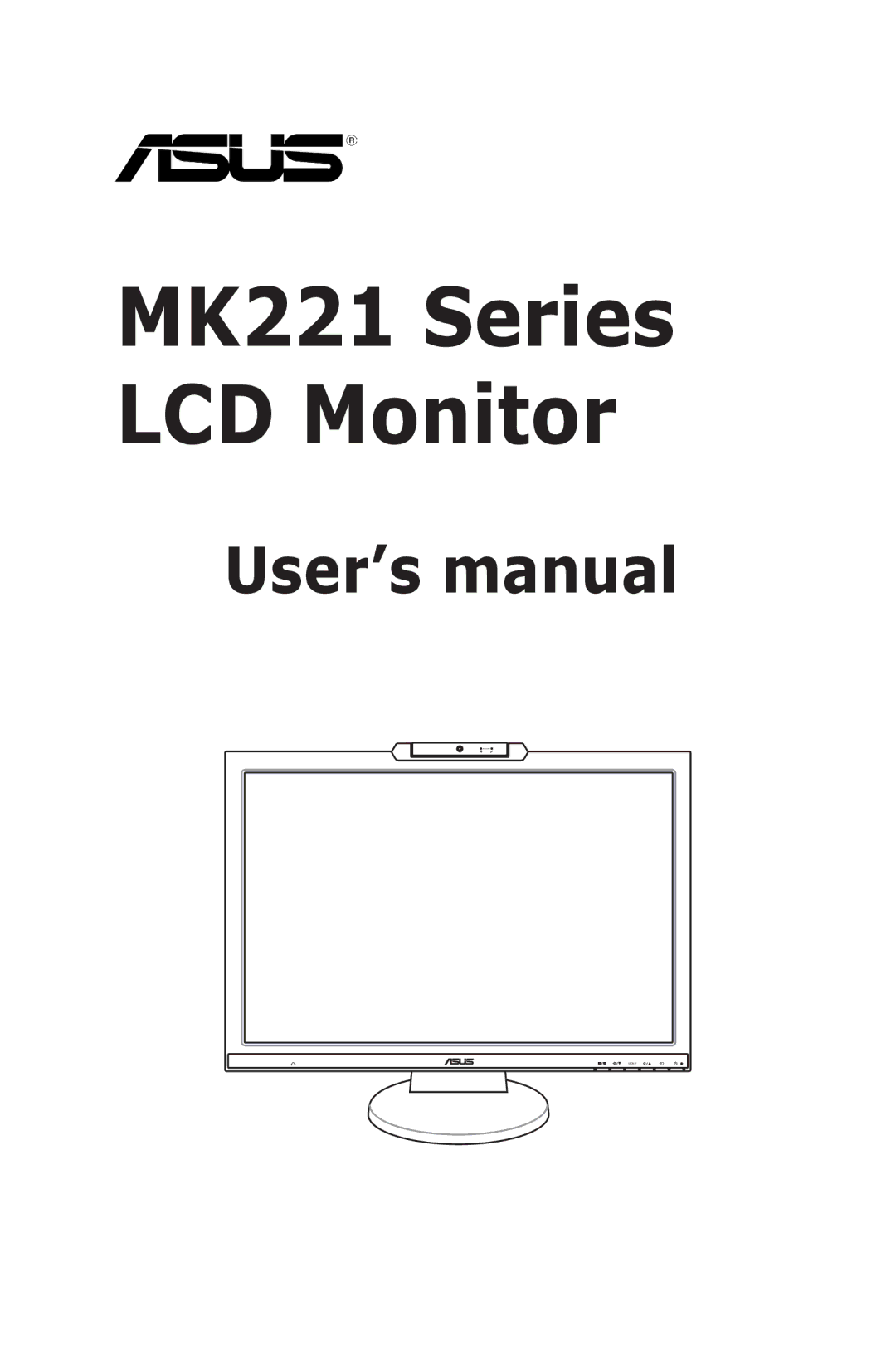 Asus user manual MK221 Series LCD Monitor 