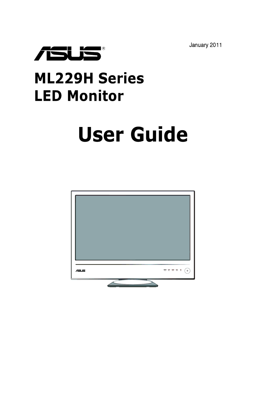 Asus ML229H manual User Guide, January 