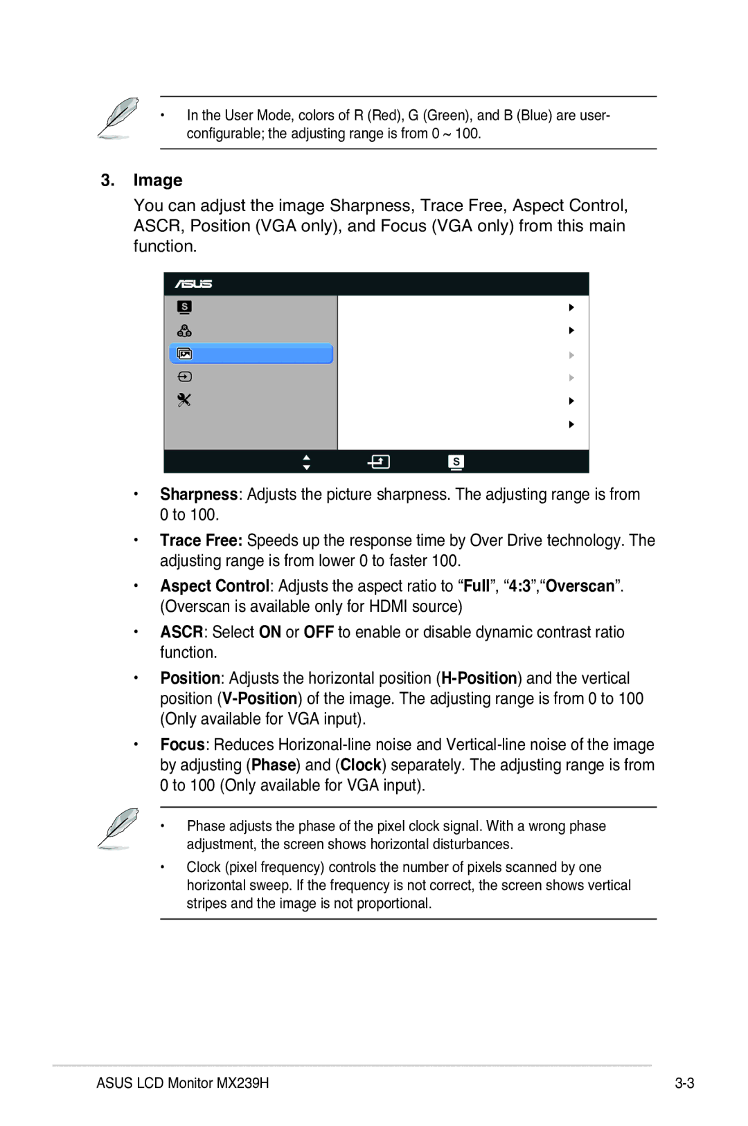 Asus MX239H manual Image 