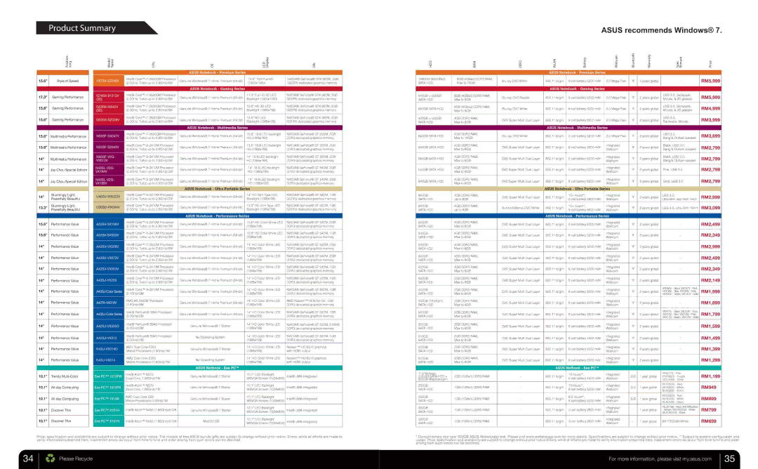 Asus N Series manual 