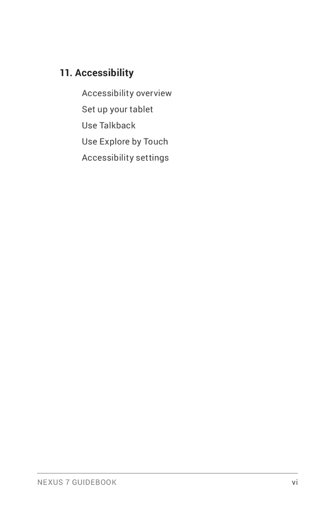 Asus NEXUS7-ASUS-1B16 manual Accessibility 