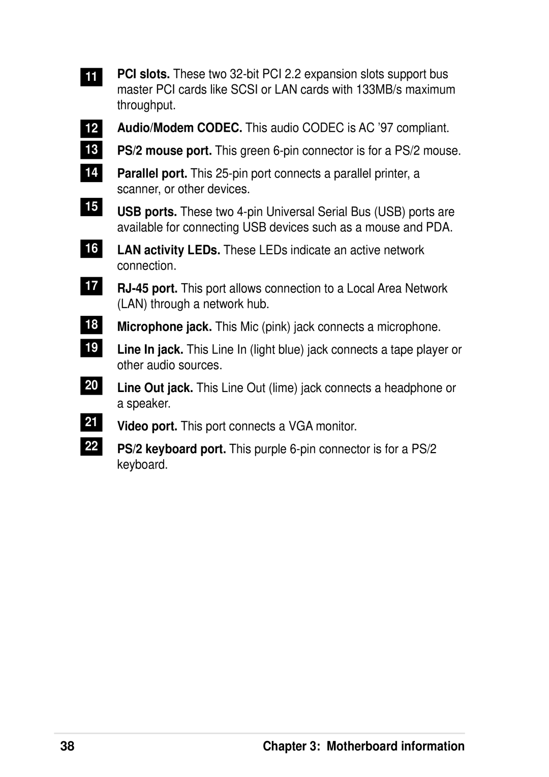 Asus P4 533 manual Motherboard information 