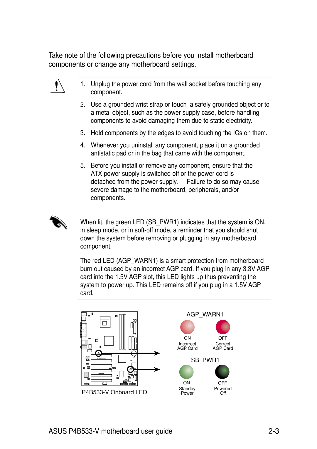 Asus P4B533-V manual Before you proceed 