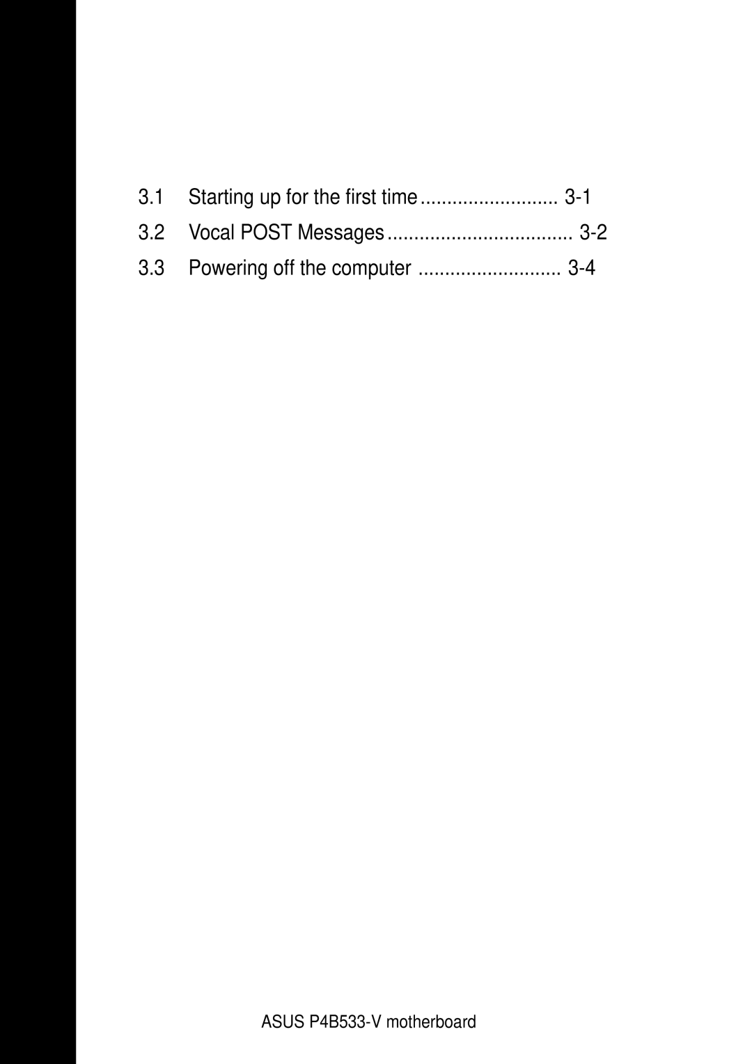 Asus P4B533-V manual Chapter summary 