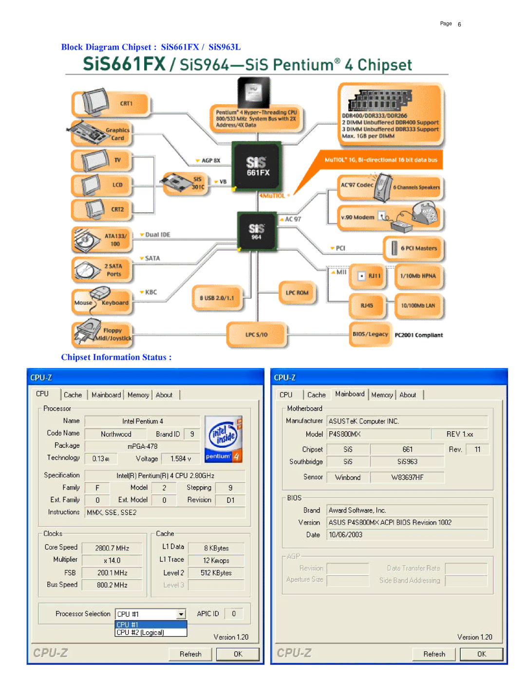 Asus P4S800-MX manual 