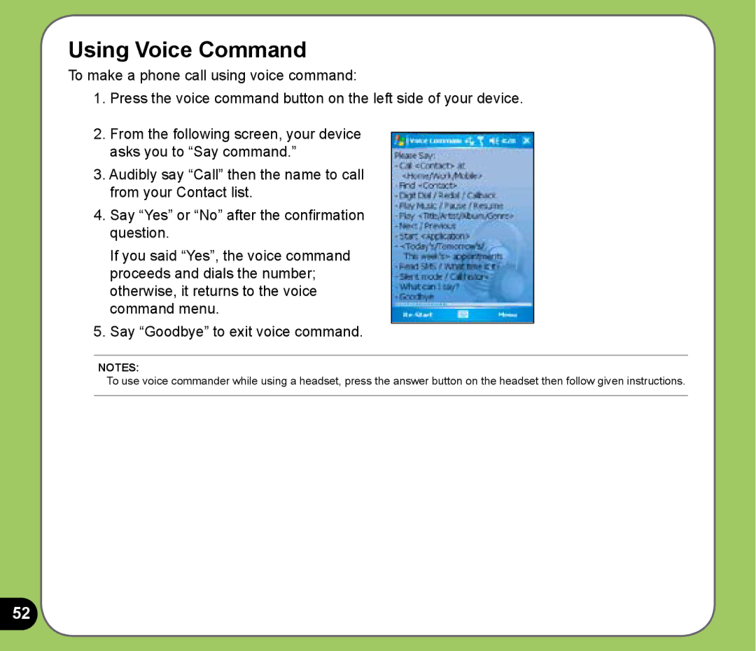 Asus P525 user manual Using Voice Command 