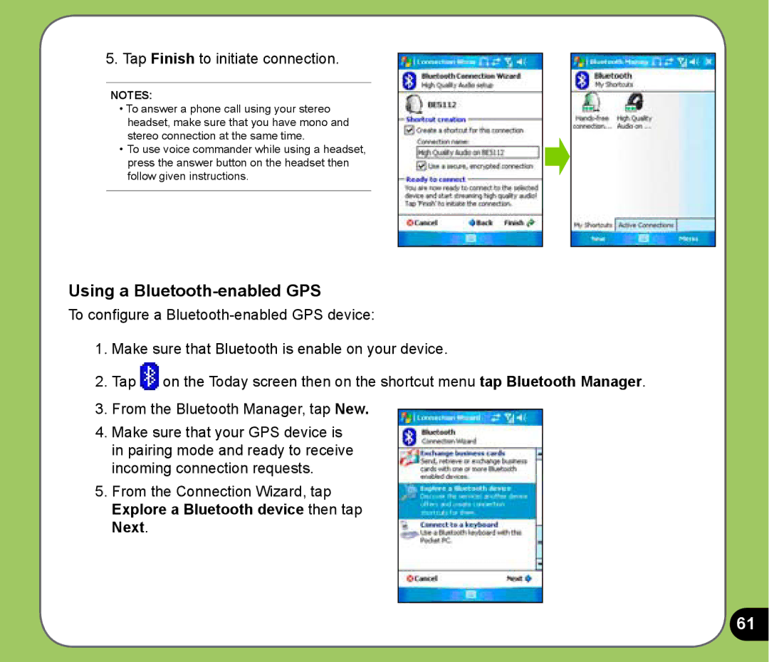 Asus P525 user manual Using a Bluetooth-enabled GPS 