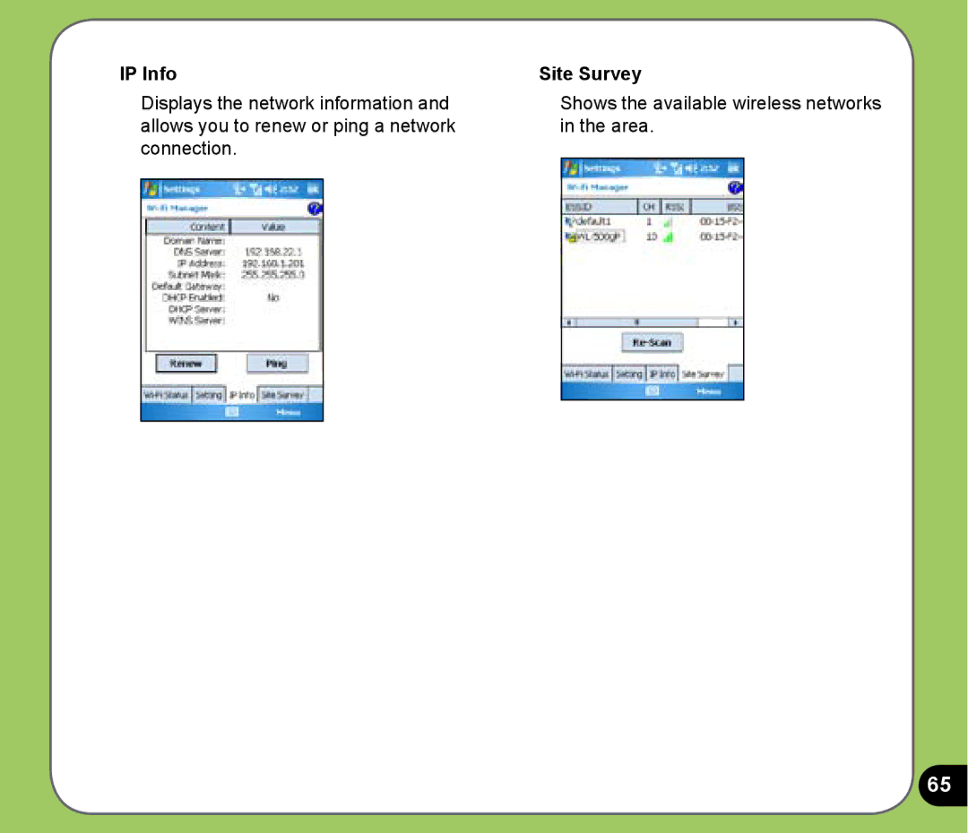 Asus P525 user manual Shows the available wireless networks in the area 