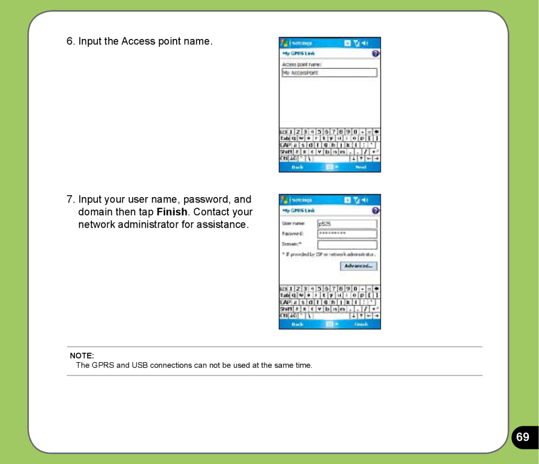 Asus P525 user manual Gprs and USB connections can not be used at the same time 