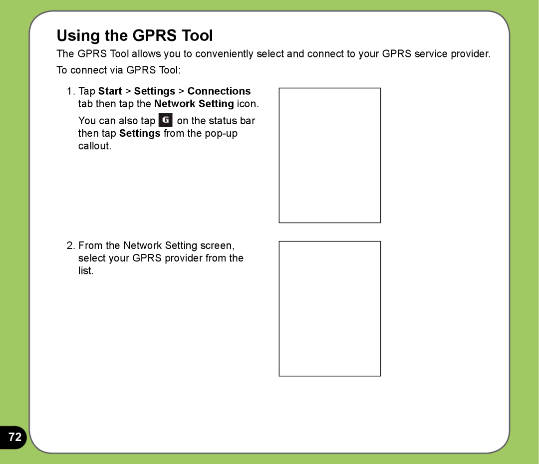 Asus P525 user manual Using the Gprs Tool 