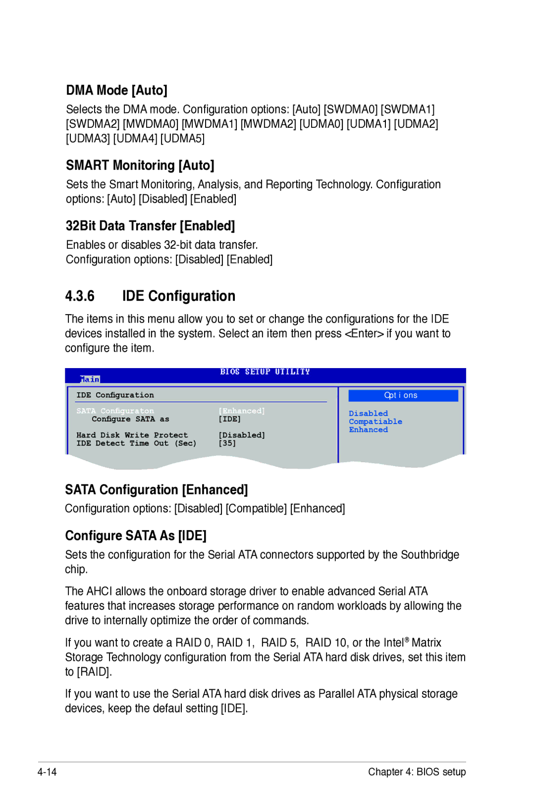 Asus P5B manual IDE Configuration 