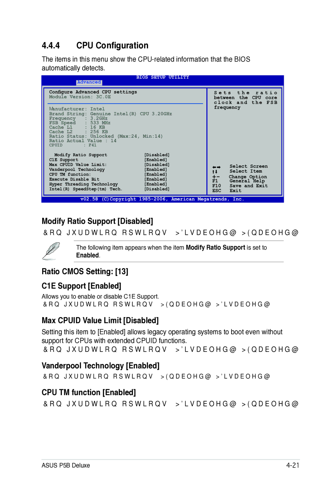 Asus P5B manual CPU Configuration 